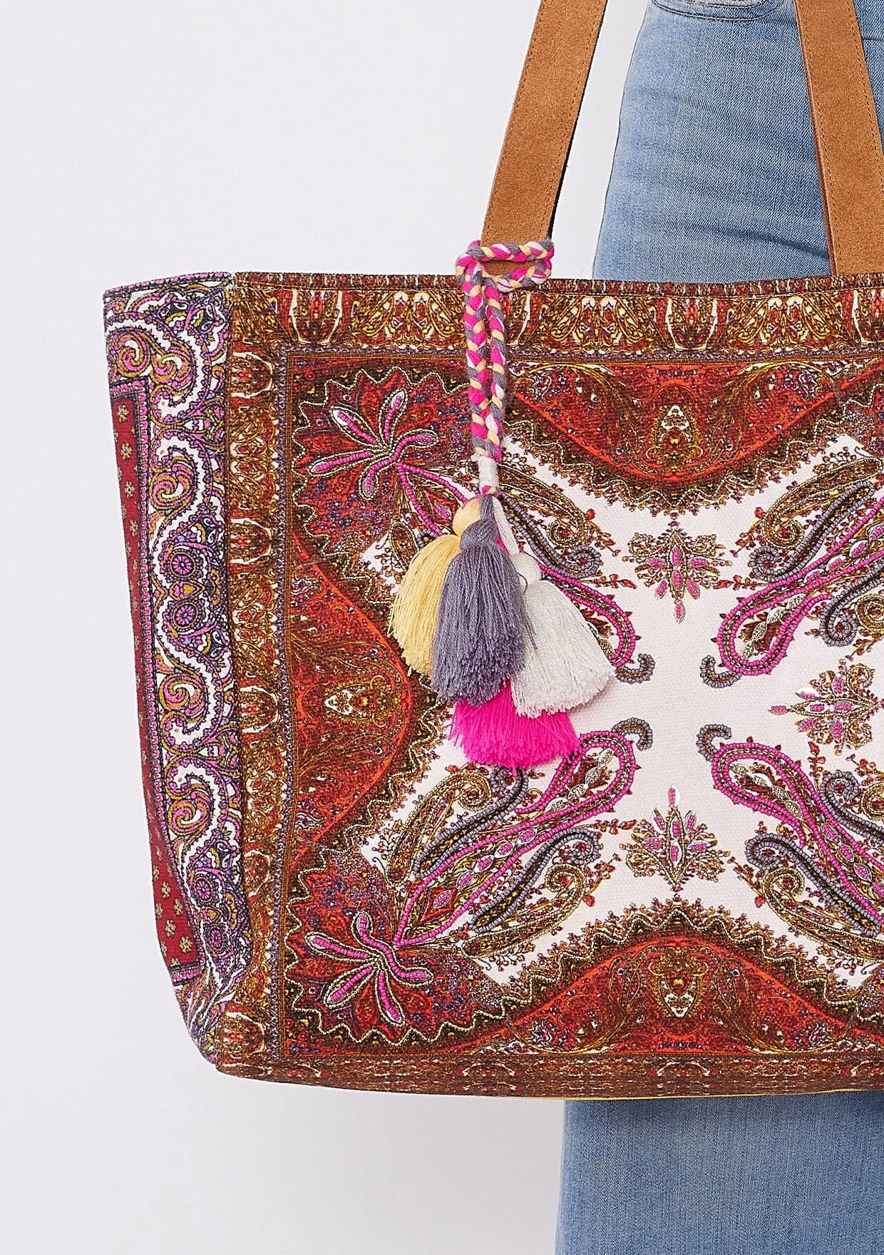 Rosetta Beaded Tote Bag