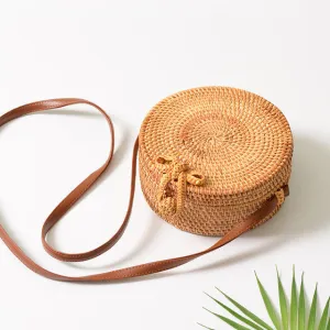 Round Straw Bag  Handmade