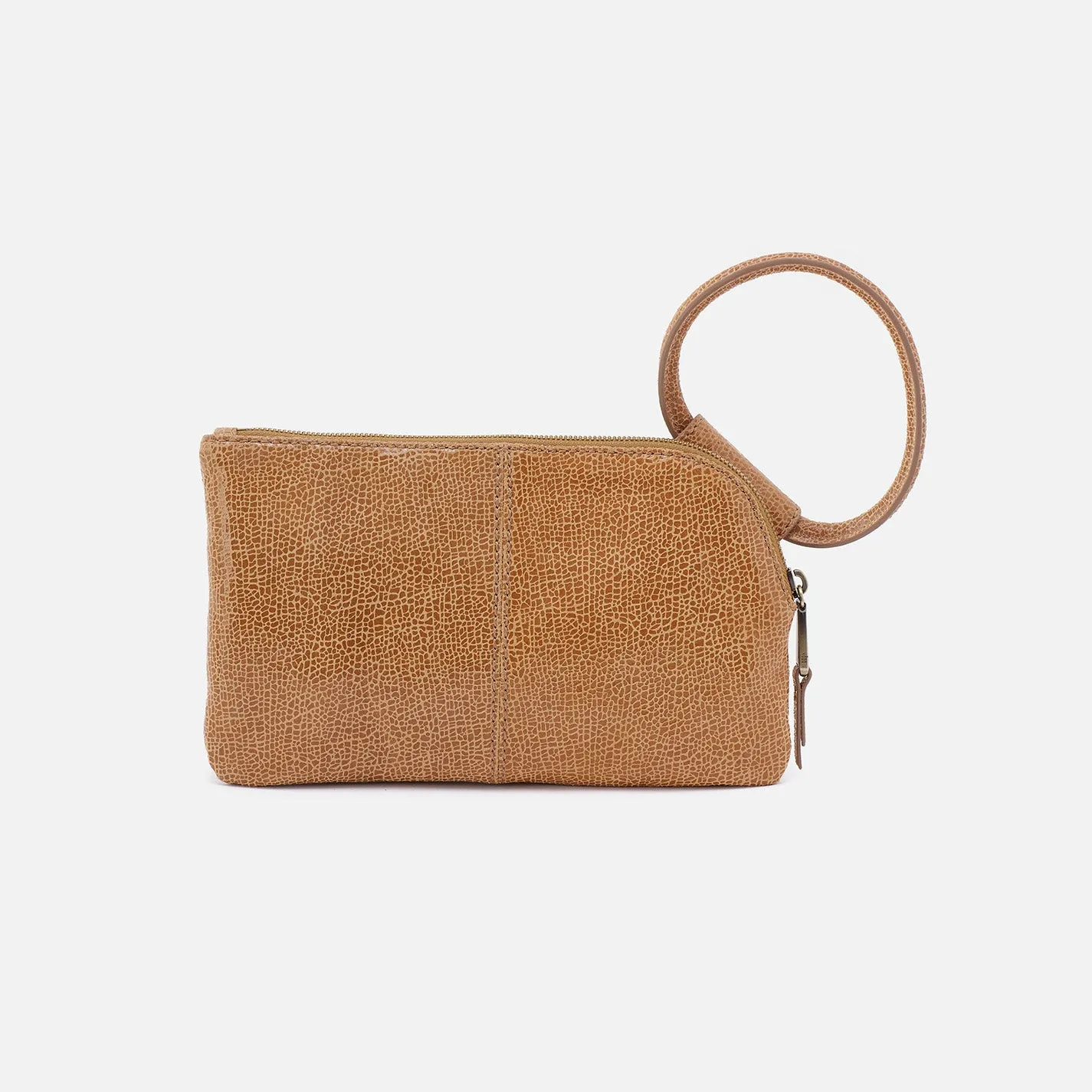 Sable Wristlet In Printed Leather - Cedar Crackle Print