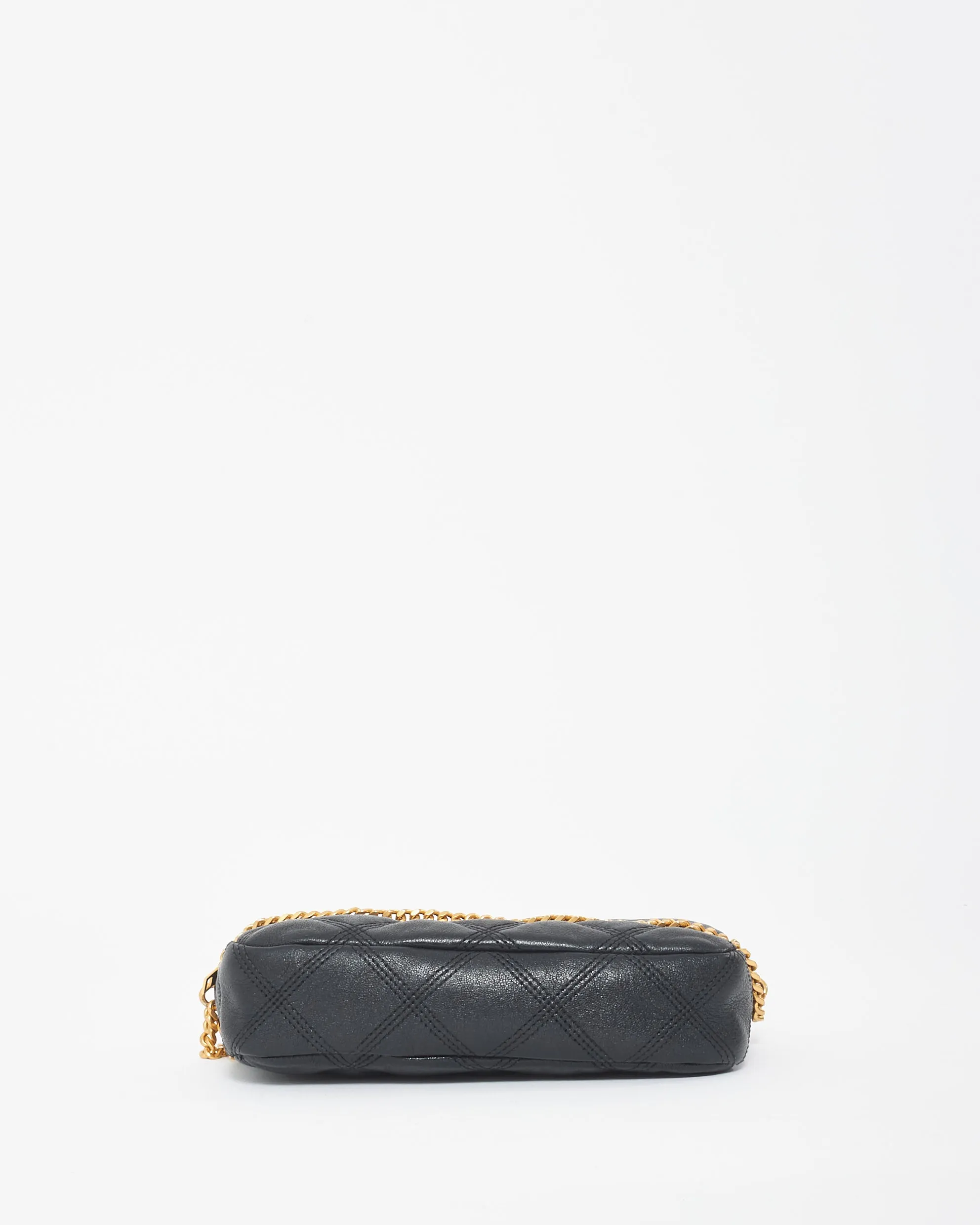 Saint Laurent Black Leather Logo Becky Crossbody Bag