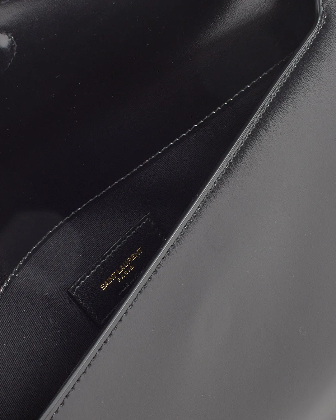 Saint Laurent Black Smooth Leather Uptown Clutch