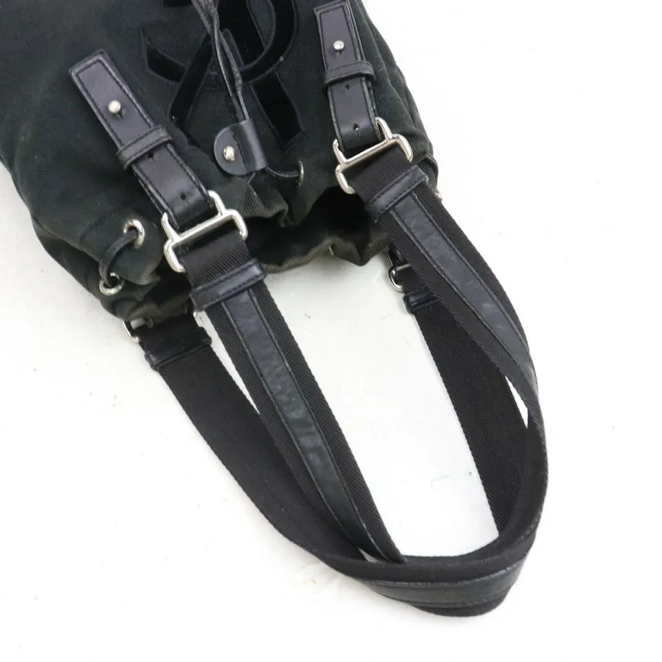 Saint Laurent YSL Kahala Black Drawstring Tote 872498