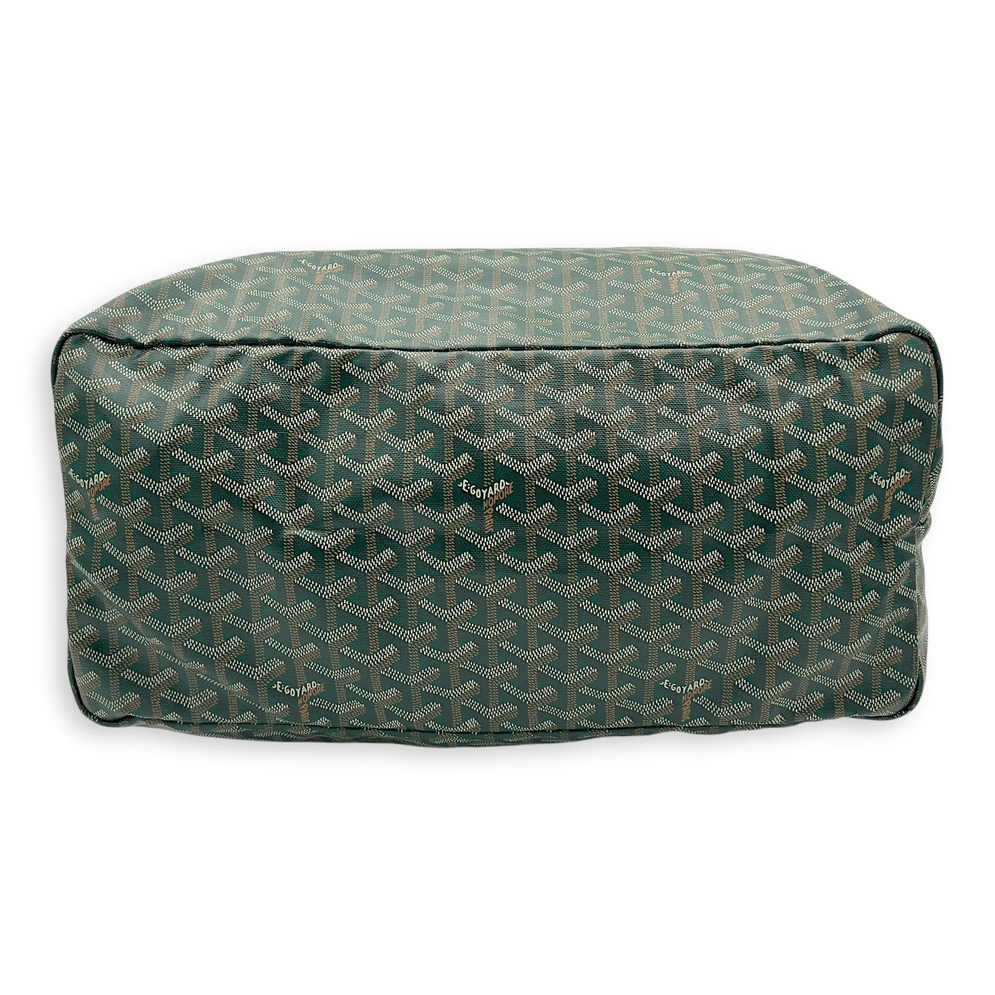 Saint Louis Tote Bag GM Green in Coated Canvas, Silver hardware