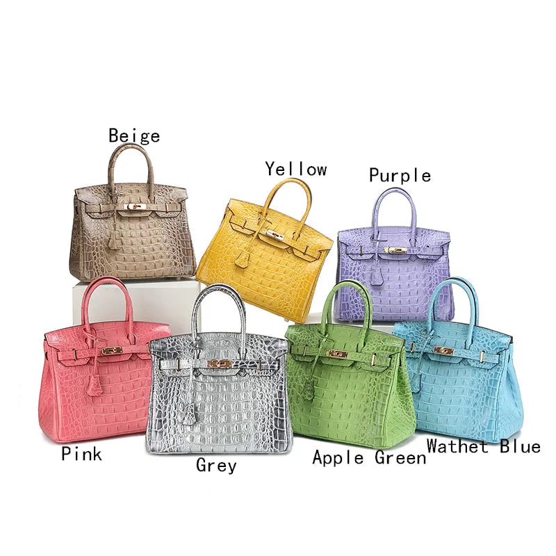 Savannah Crocodile Embossed Tote (Large) - Spring Collection