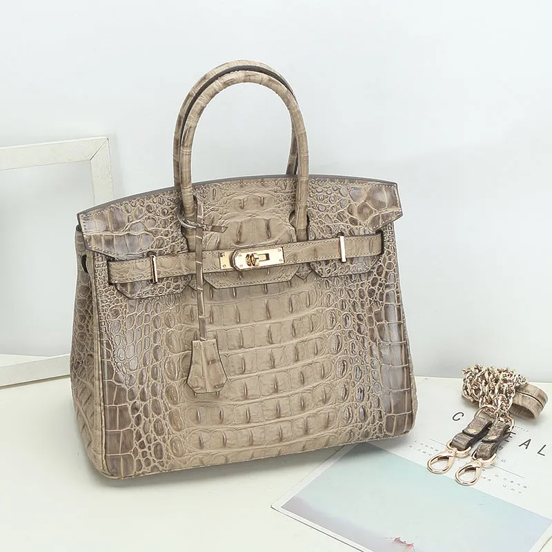 Savannah Crocodile Embossed Tote (Large) - Spring Collection