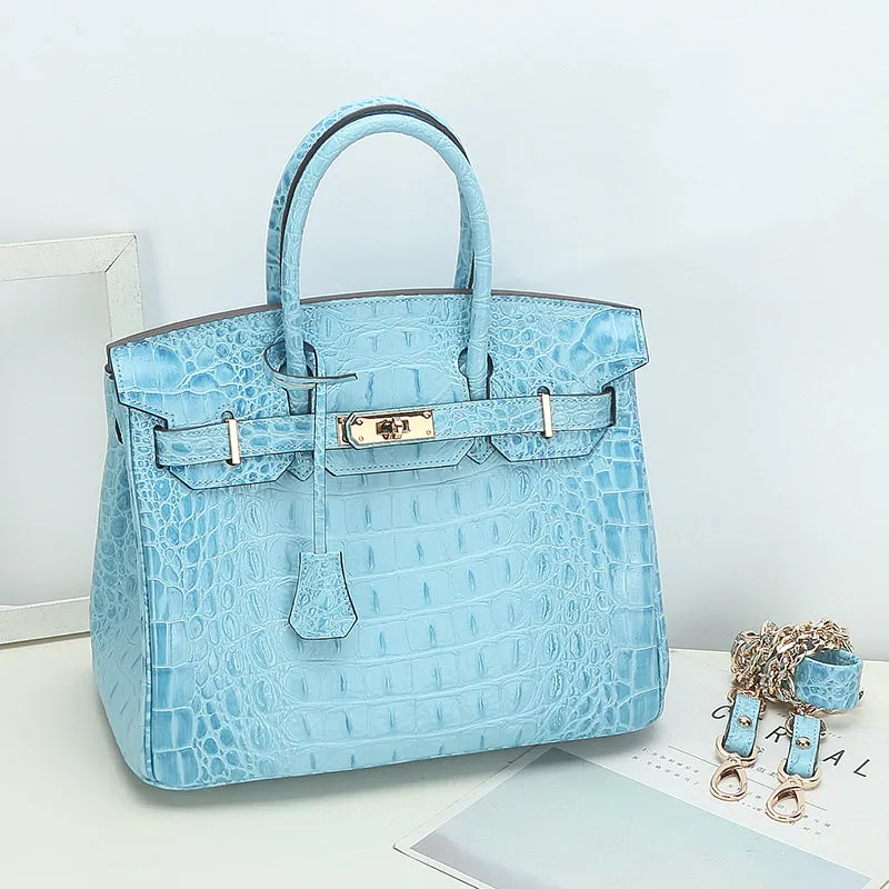 Savannah Crocodile Embossed Tote (Large) - Spring Collection