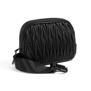 Scrunched Faux Leather Belt Bag- many color options