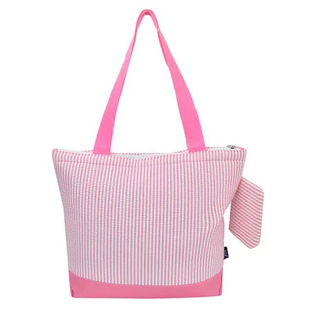 Seersucker Pink NGIL Canvas Tote Bag