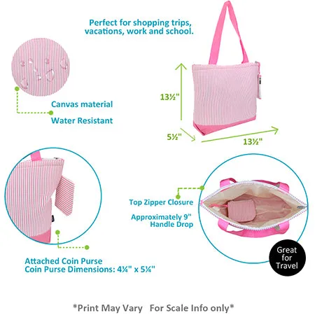 Seersucker Pink NGIL Canvas Tote Bag