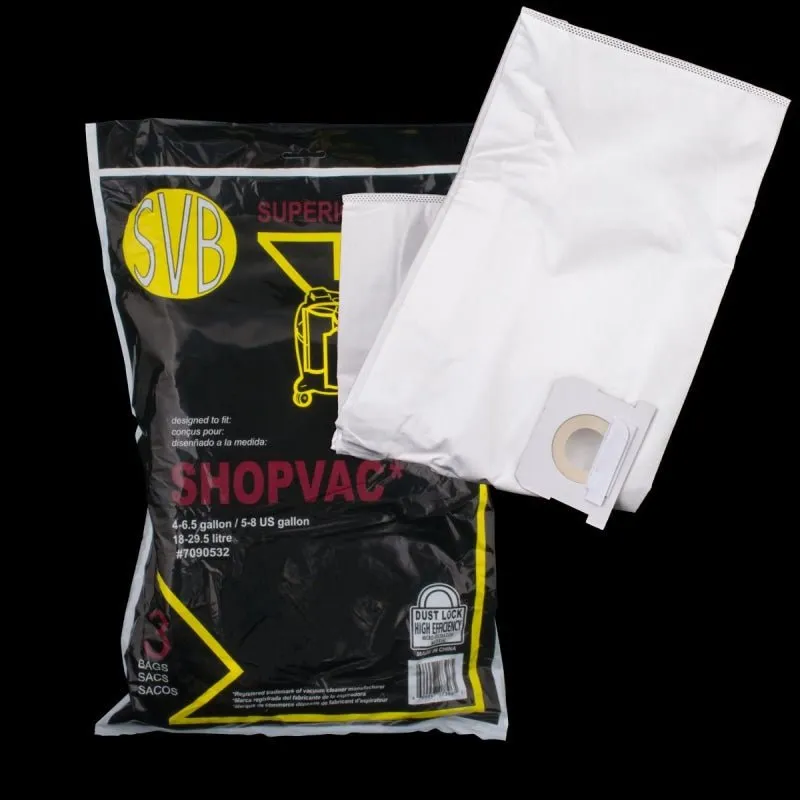 Shopvac Dustlock Bag 4 - 6.5 Gal 3-Pack