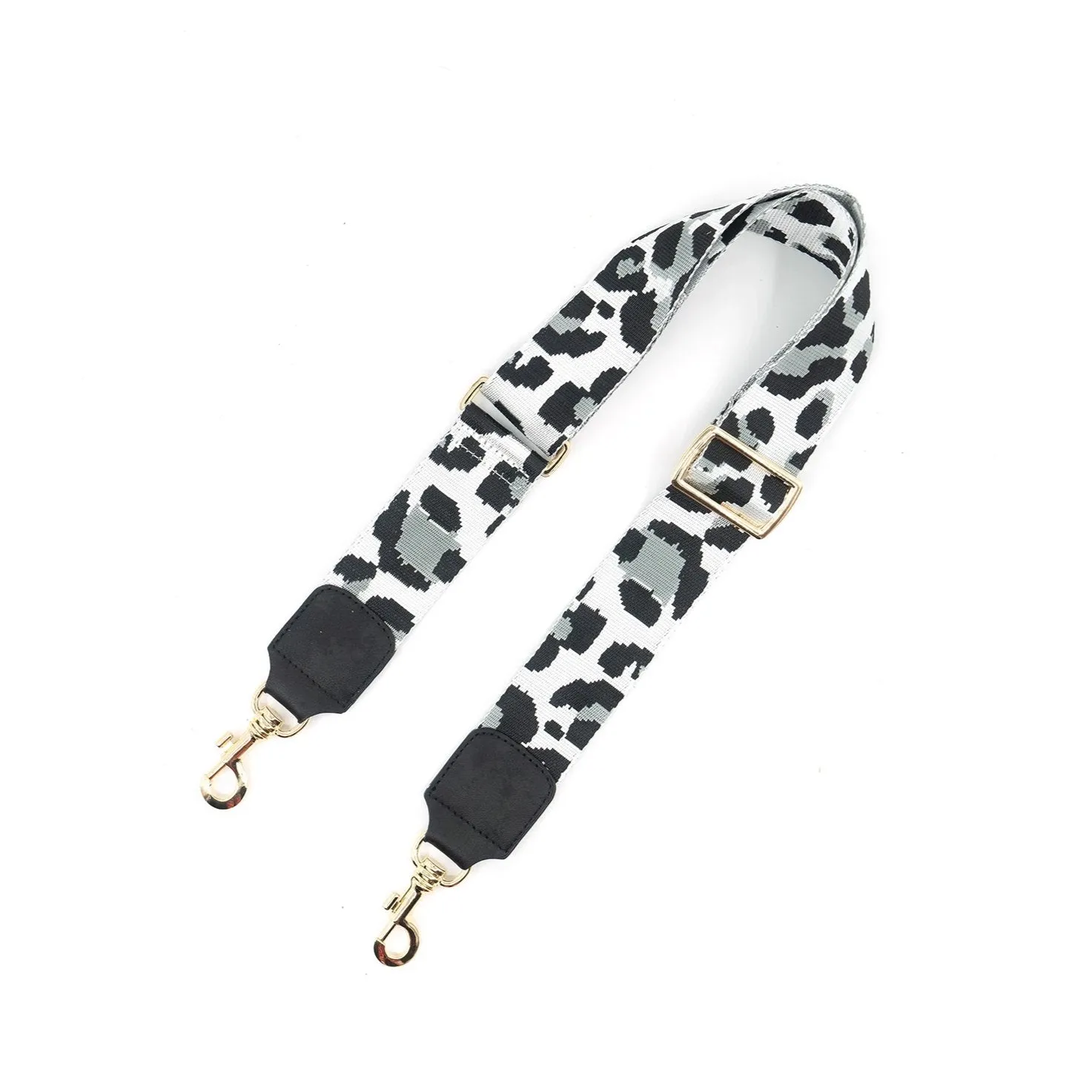 Silver Animal Print Bag Strap