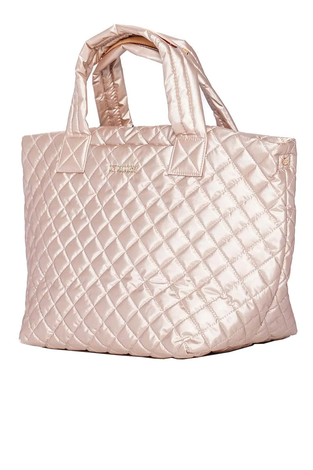 Small Metro Deluxe Pale Rose Metallic Tote