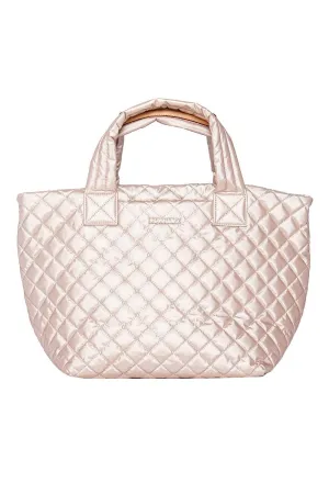 Small Metro Deluxe Pale Rose Metallic Tote
