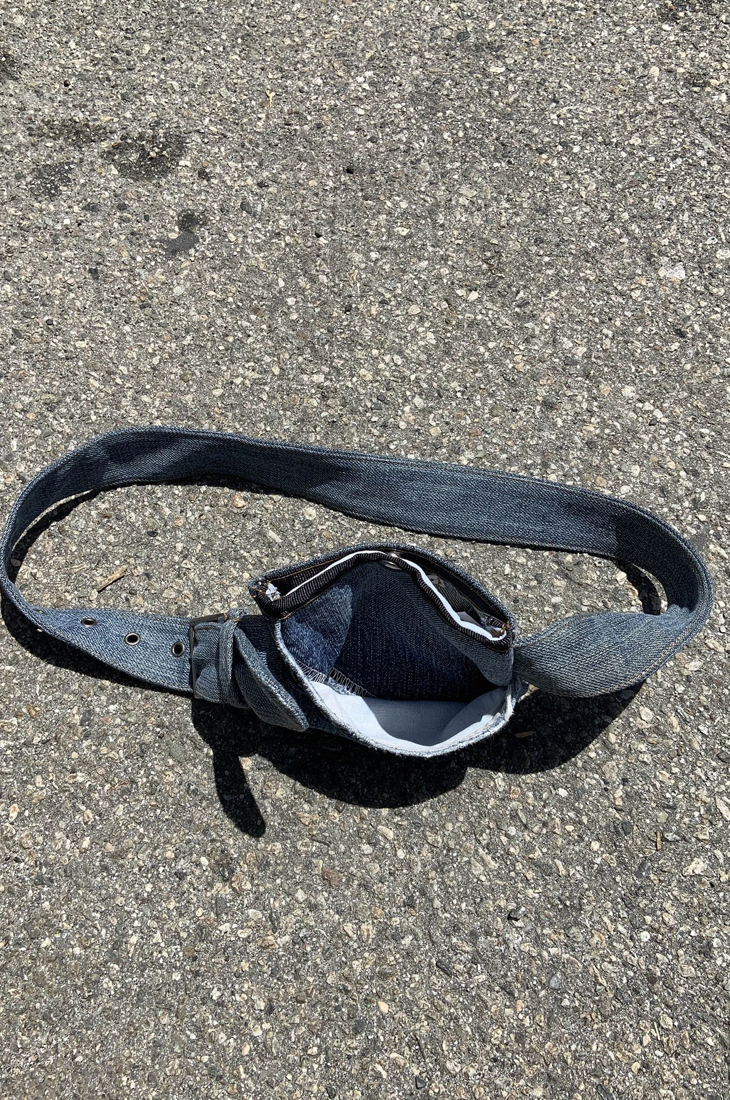Snap Denim Belt Bag