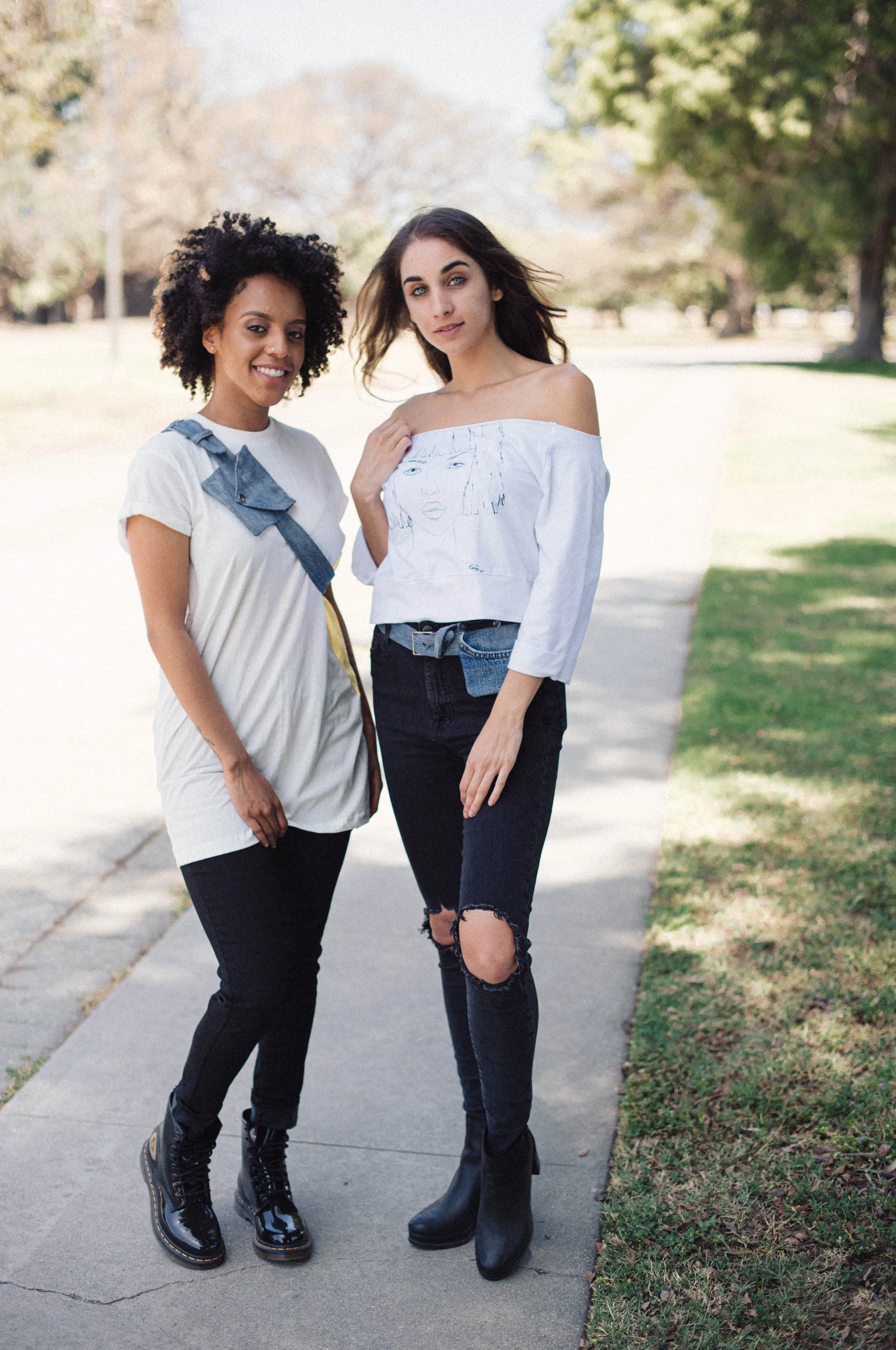 Snap Denim Belt Bag
