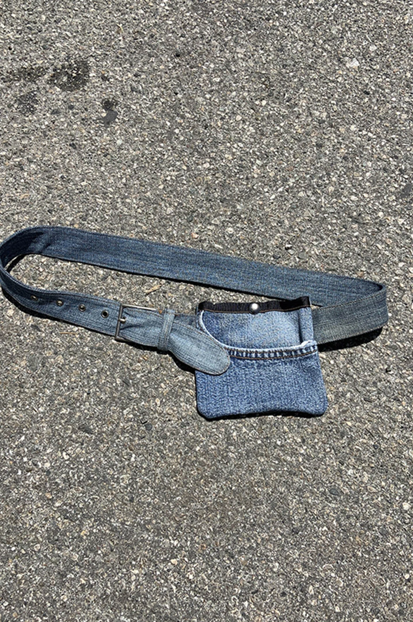 Snap Denim Belt Bag