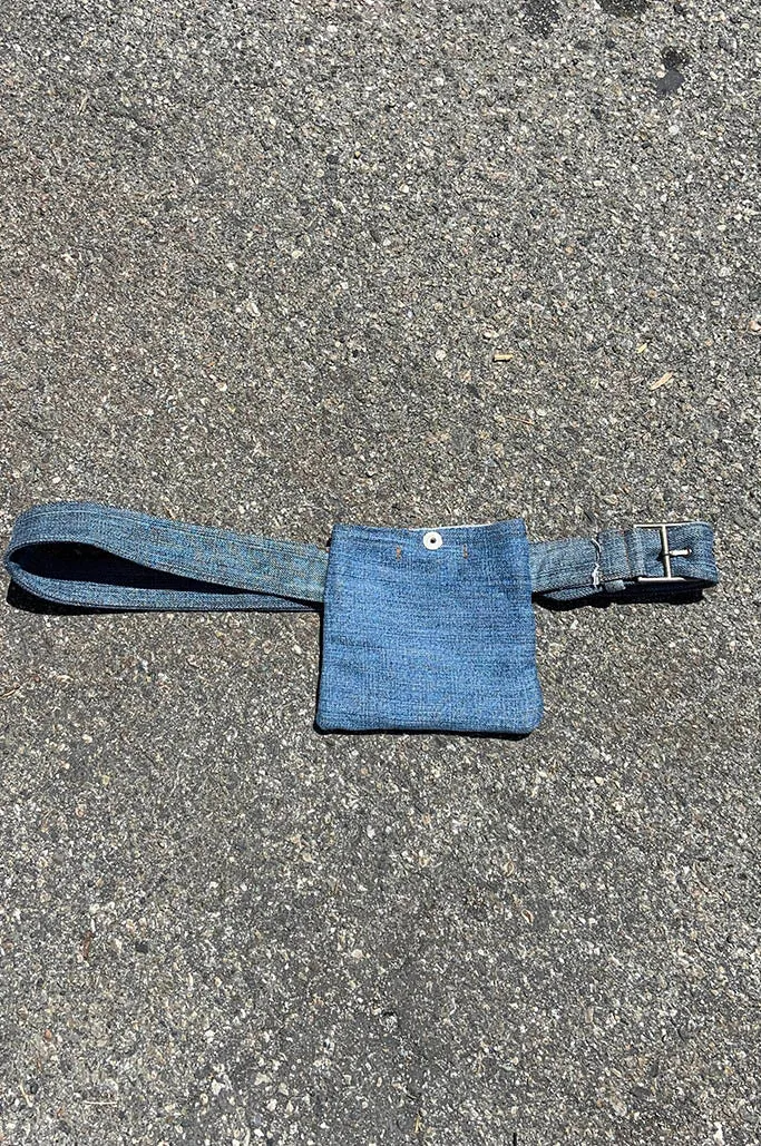 Snap Denim Belt Bag