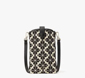 Spade Flower Jacquard North South Crossbody