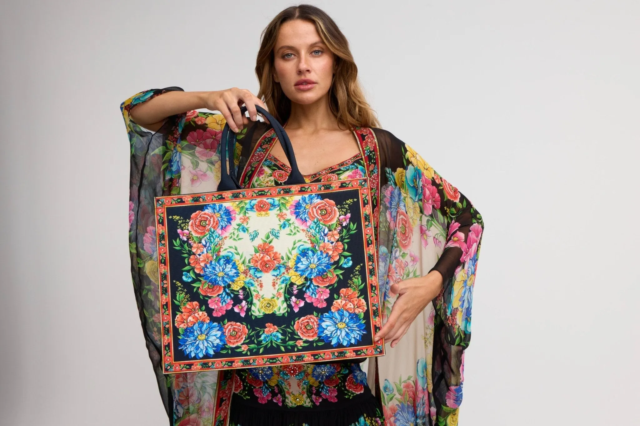 Spanish Flowers Tote Bag