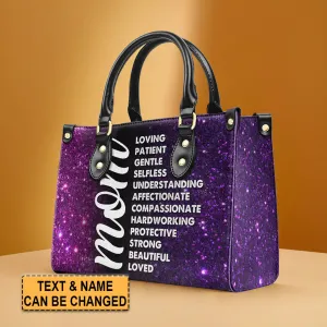 Stellar Mom Qualities Personalized Leather Handbag by CHRISTIANARTBAG – A Universe of Appreciation