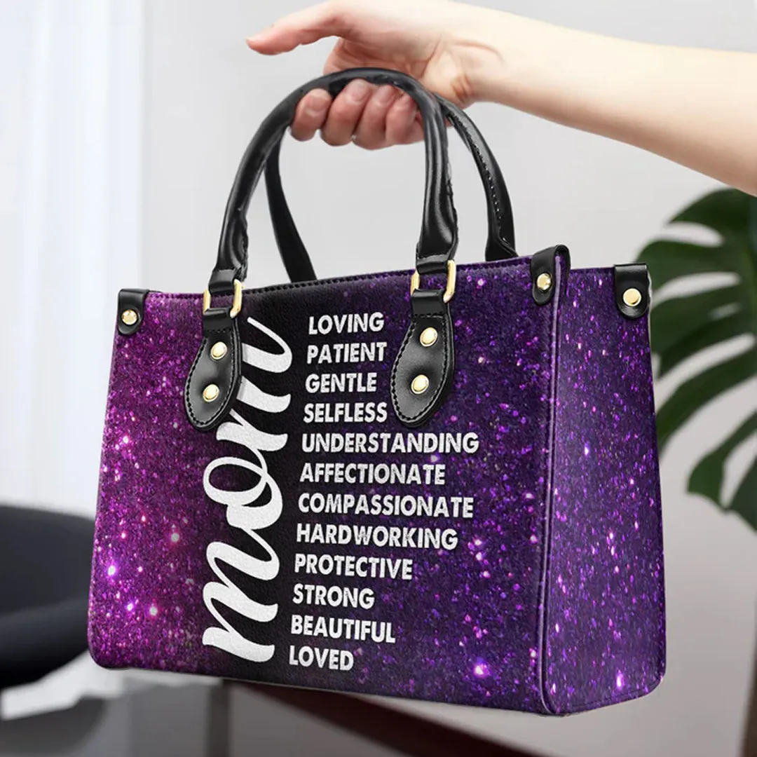 Stellar Mom Qualities Personalized Leather Handbag by CHRISTIANARTBAG – A Universe of Appreciation