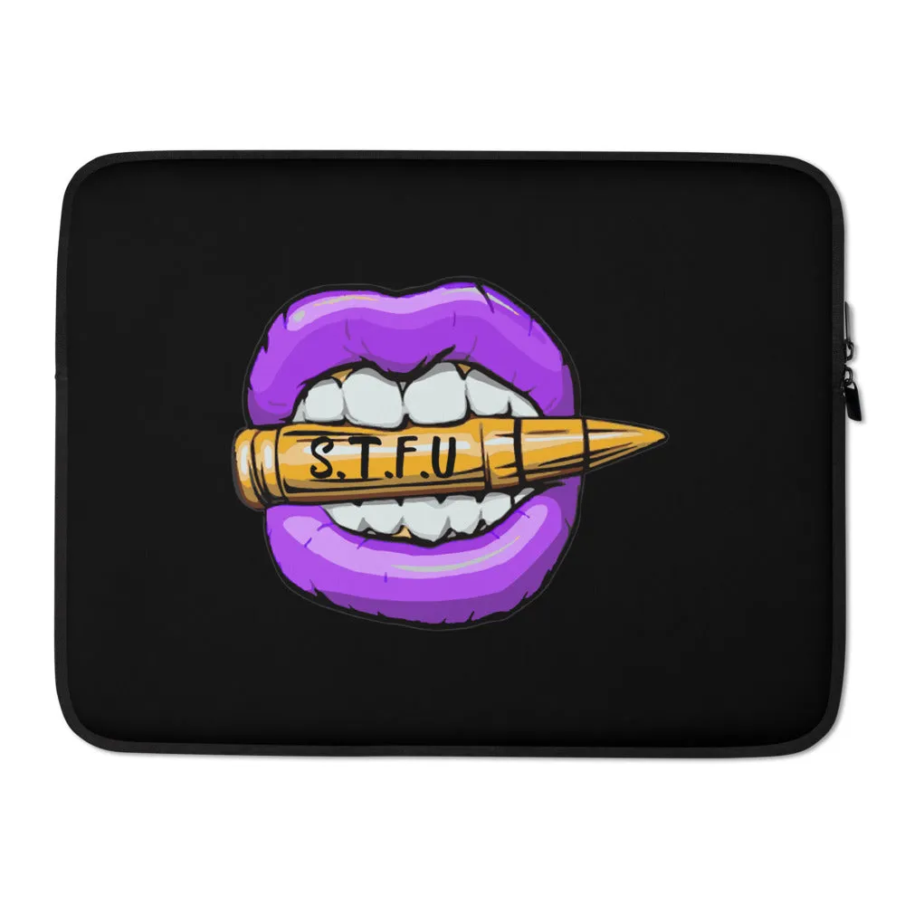 STFU Electric Purple Logo Laptop Sleeve