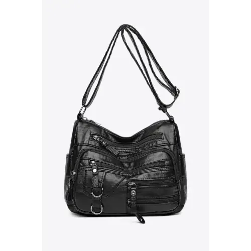Stylish Multi-Pocket PU Leather Crossbody Bag for Everyday Chic