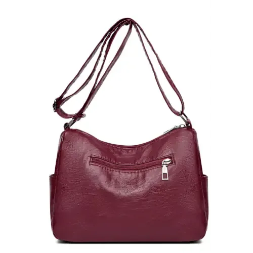Stylish Multi-Pocket PU Leather Crossbody Bag for Everyday Chic