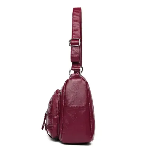 Stylish Multi-Pocket PU Leather Crossbody Bag for Everyday Chic