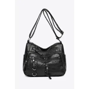 Stylish Multi-Pocket PU Leather Crossbody Bag for Everyday Chic