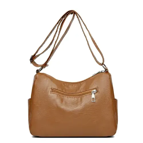 Stylish Multi-Pocket PU Leather Crossbody Bag for Everyday Chic