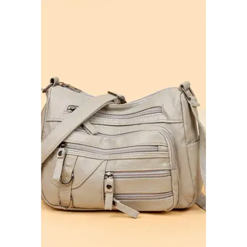 Stylish Multi-Pocket PU Leather Crossbody Bag for Everyday Chic
