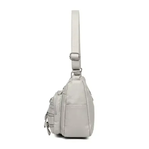 Stylish Multi-Pocket PU Leather Crossbody Bag for Everyday Chic