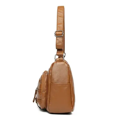 Stylish Multi-Pocket PU Leather Crossbody Bag for Everyday Chic
