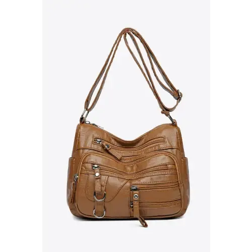 Stylish Multi-Pocket PU Leather Crossbody Bag for Everyday Chic