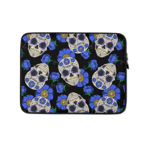 Sugar Skull Blue Laptop Sleeve