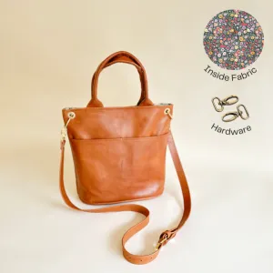 Sutton Jr Tote with Handles Cognac