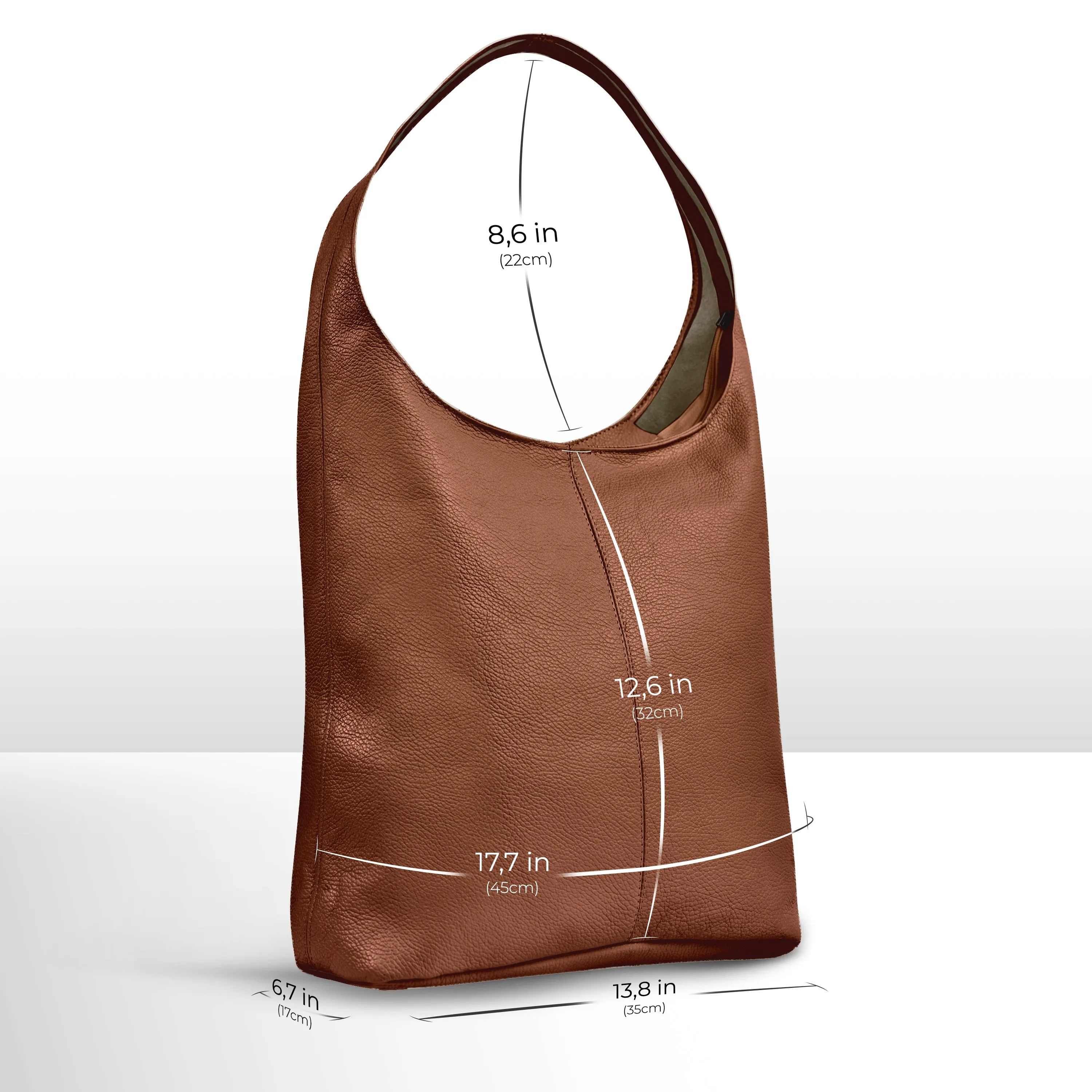 TAKEASY Calf Leather Hobo Bag 011943