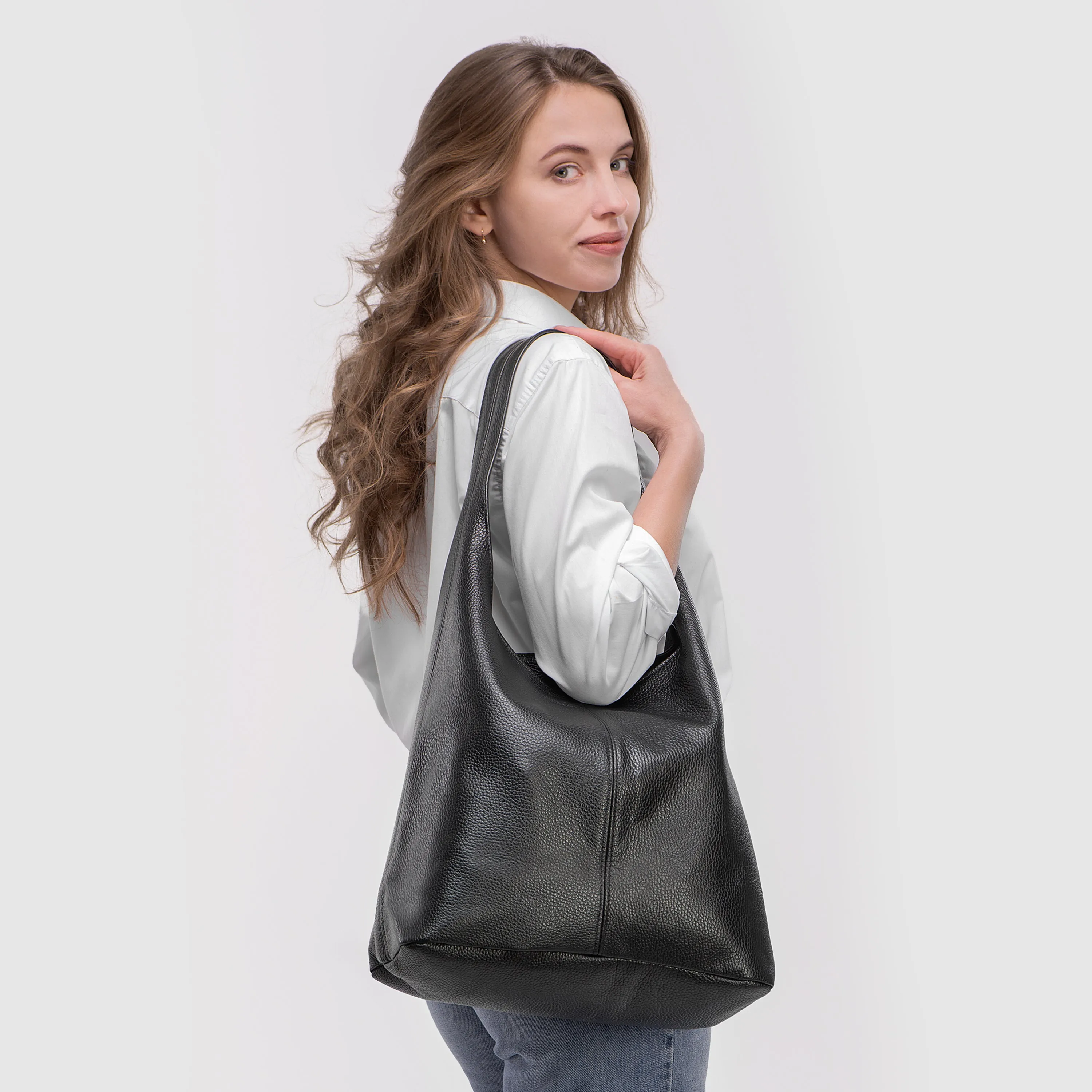 TAKEASY Calf Leather Hobo Bag 011943