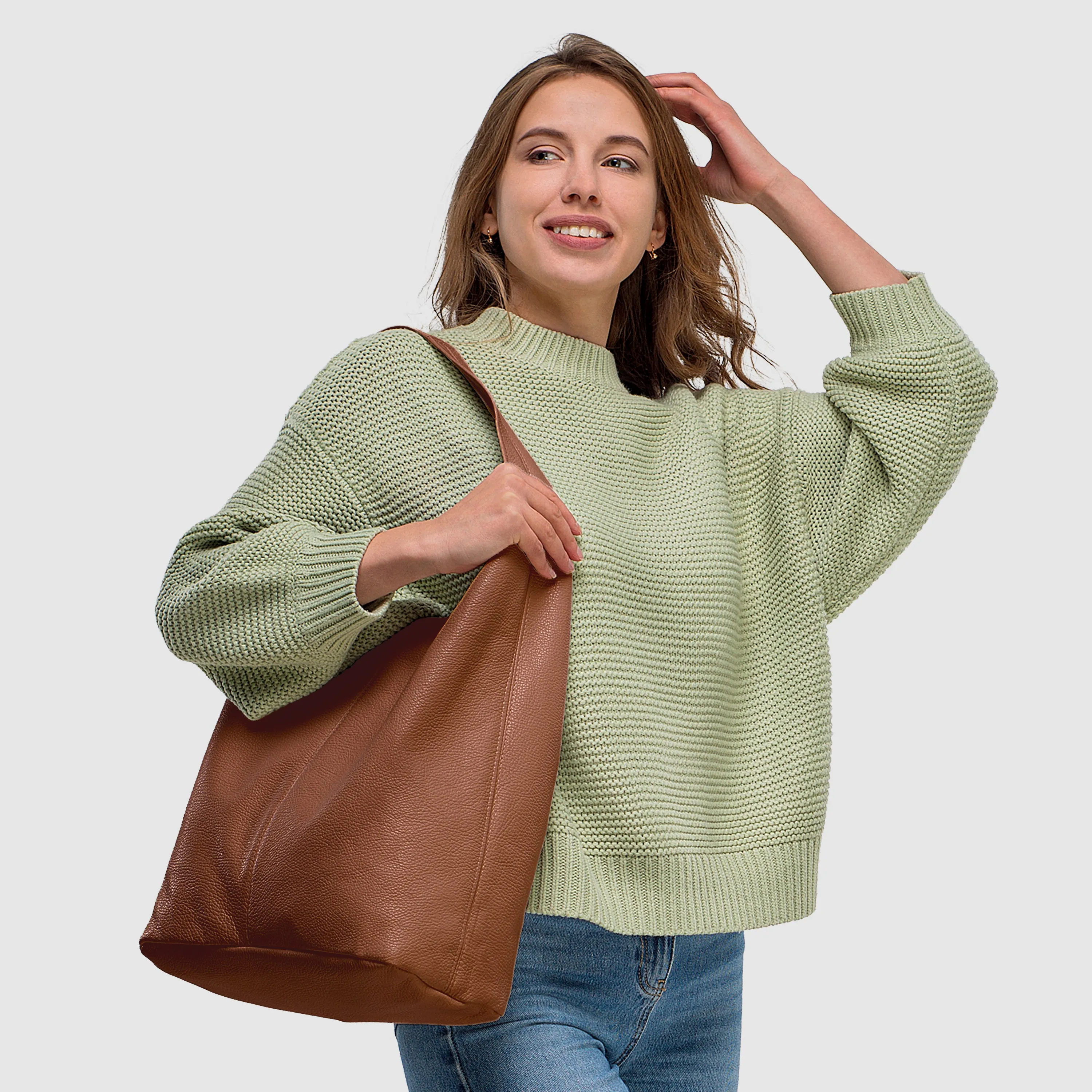 TAKEASY Calf Leather Hobo Bag 011943