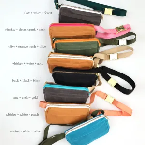 THE Concert Bag / waxed canvas belt bag / custom colorway