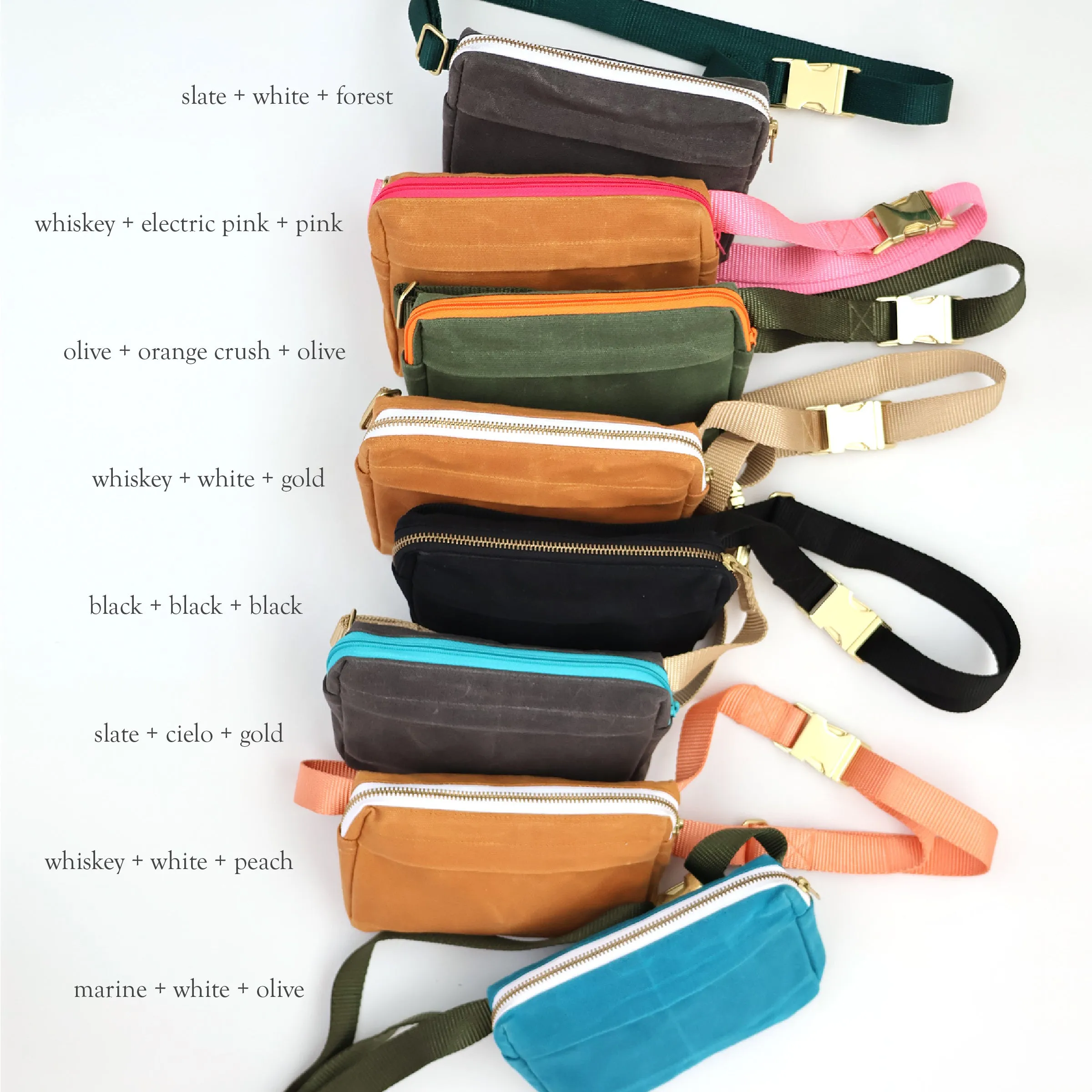 THE Concert Bag / waxed canvas belt bag / custom colorway