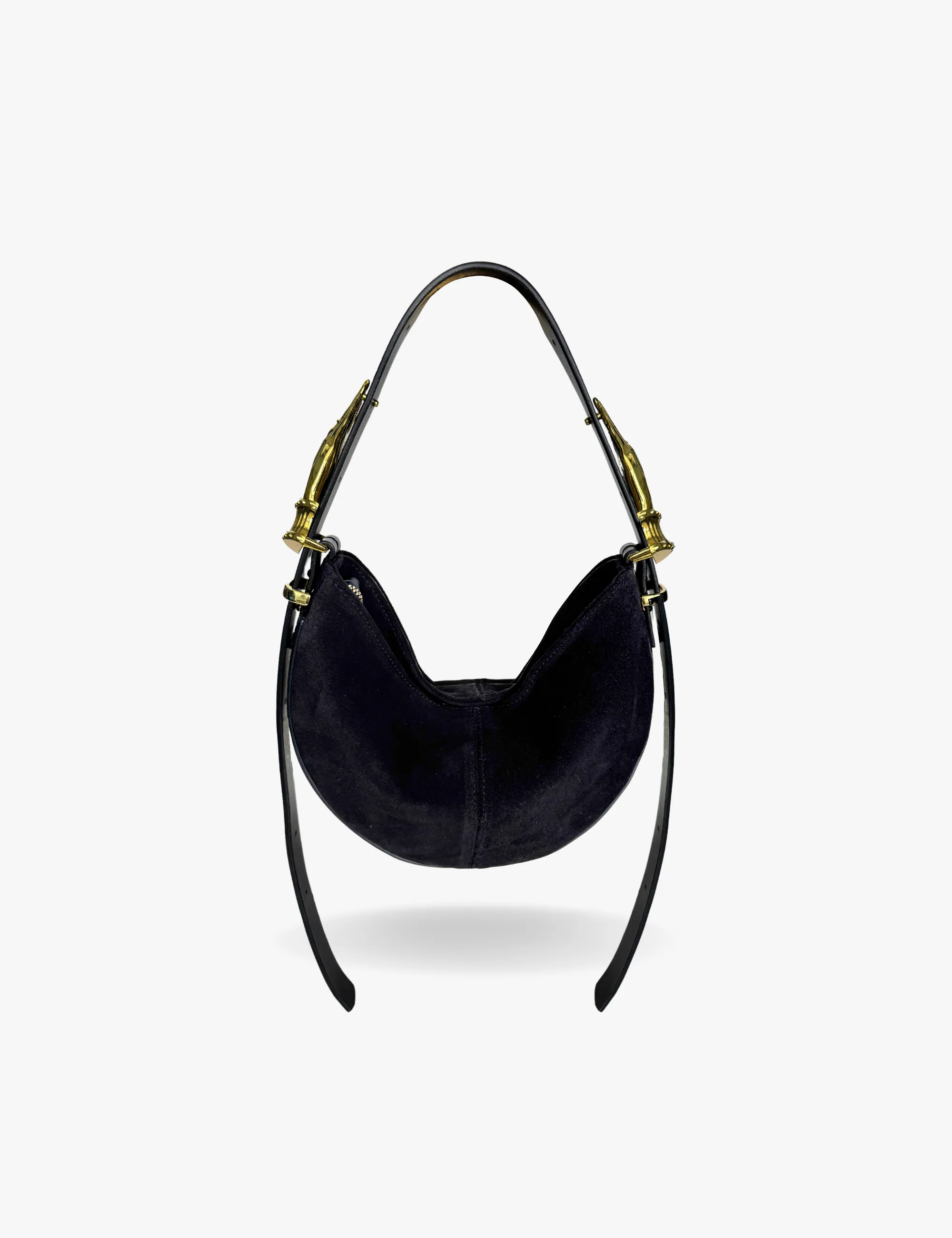 The Mini Hobo Gilded Lure Bag Black Suede
