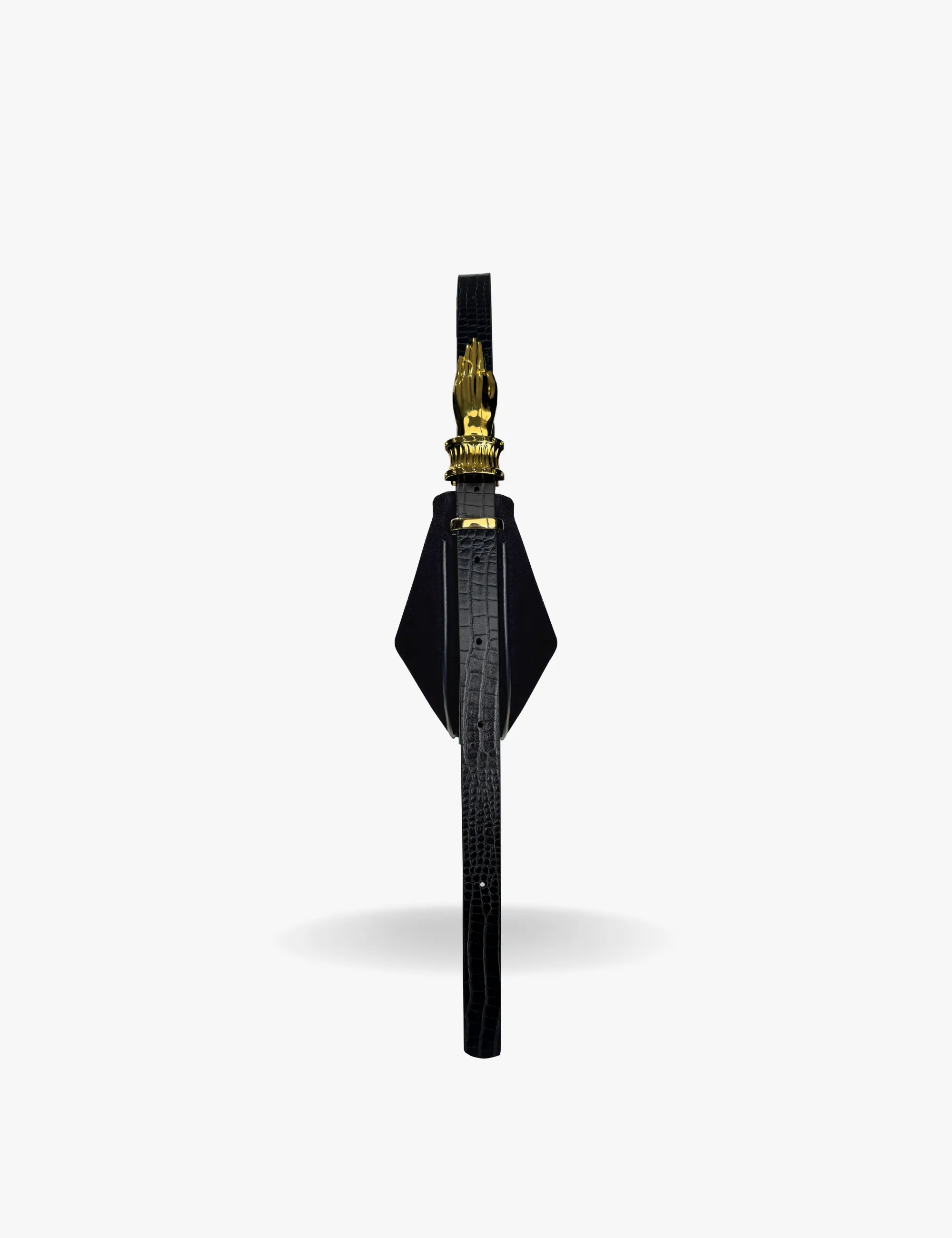 The Mini Hobo Gilded Lure Bag Black Suede