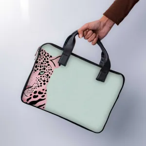 The Pink Leopard Laptop Sleeve With Handle