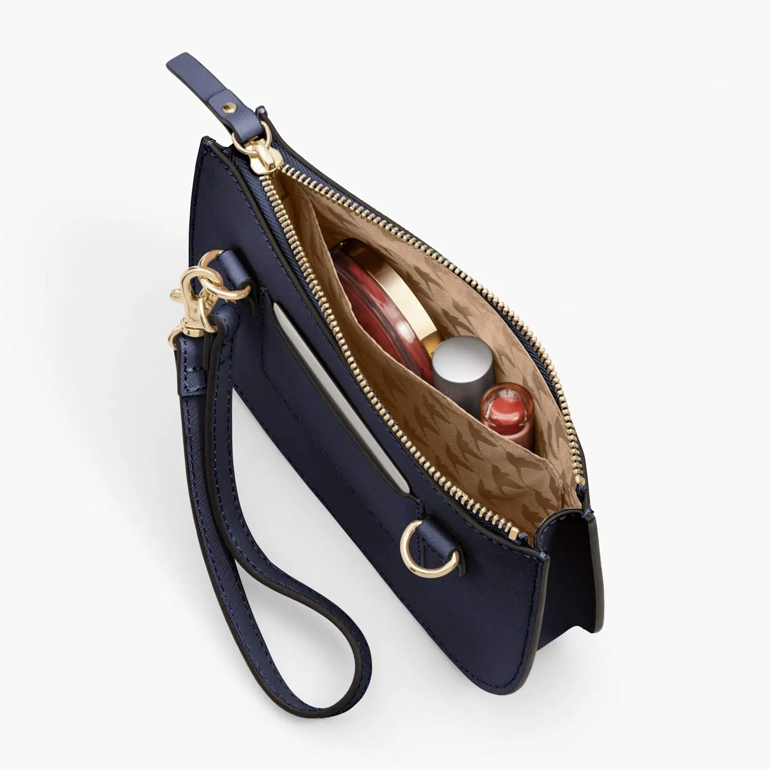 The Waverley 2 - Saffiano Leather - Deep Navy / Gold / Camel