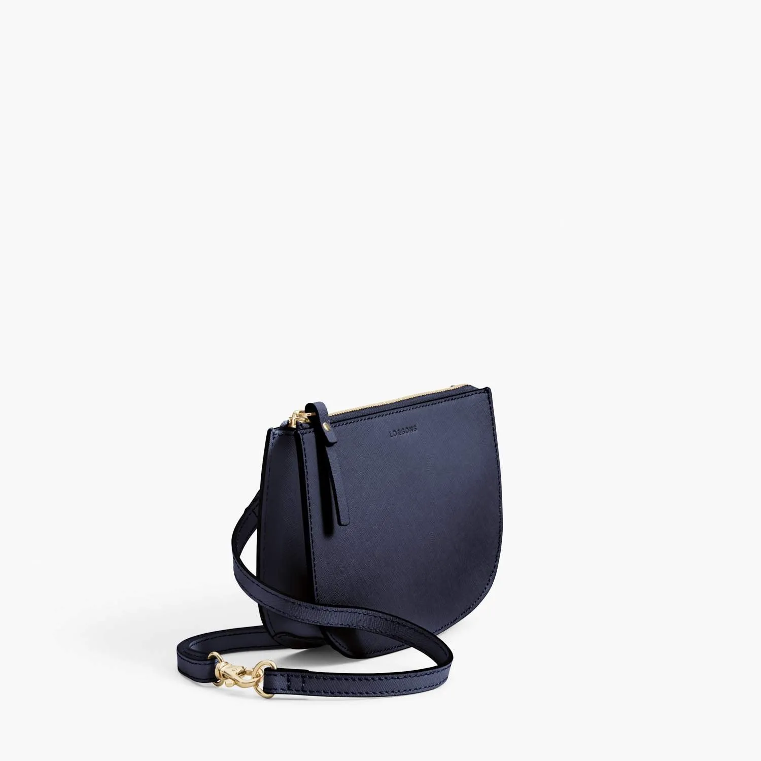 The Waverley 2 - Saffiano Leather - Deep Navy / Gold / Camel