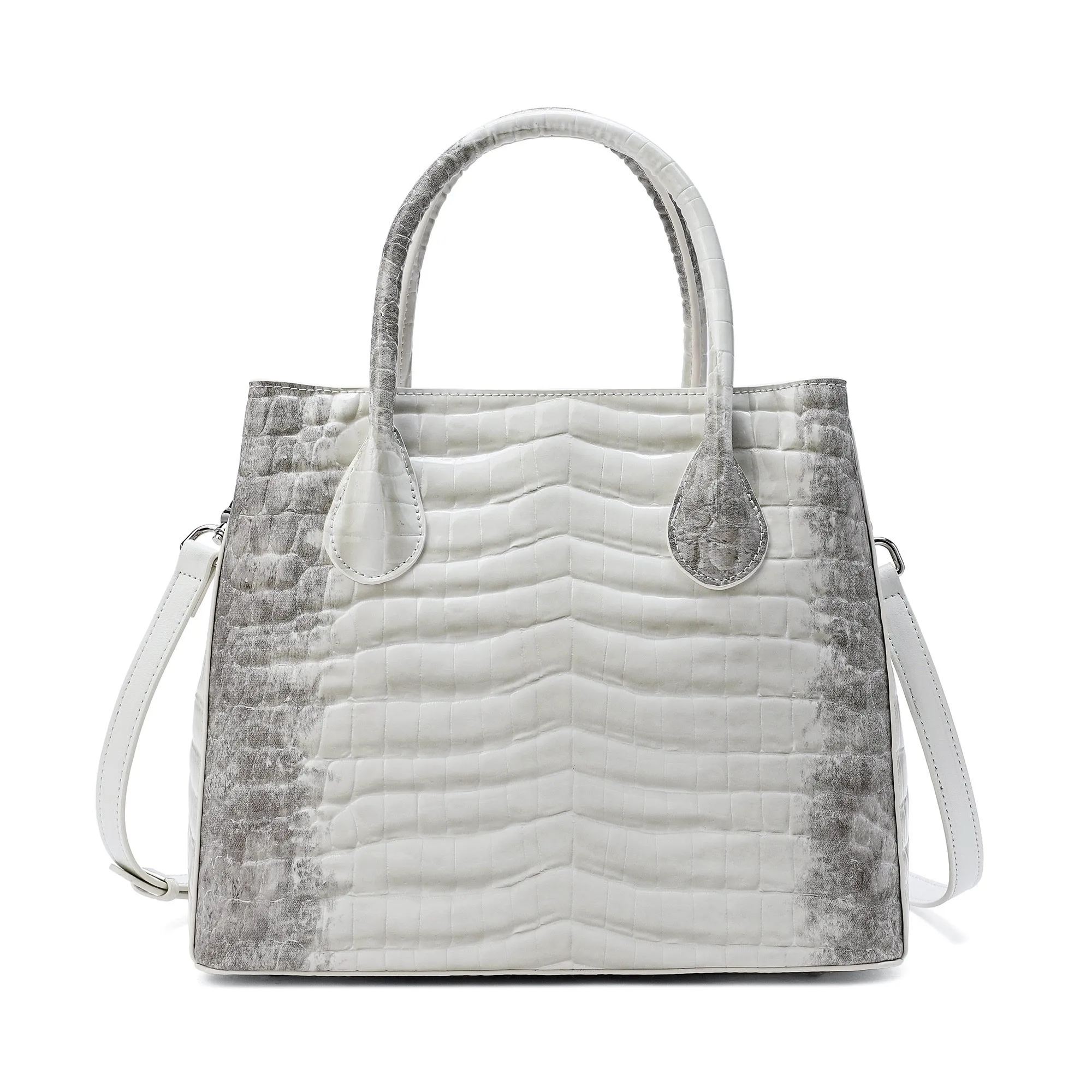Tiffany & Fred Alligator Embossed Leather Top-handle/Shoulder Tote Bag