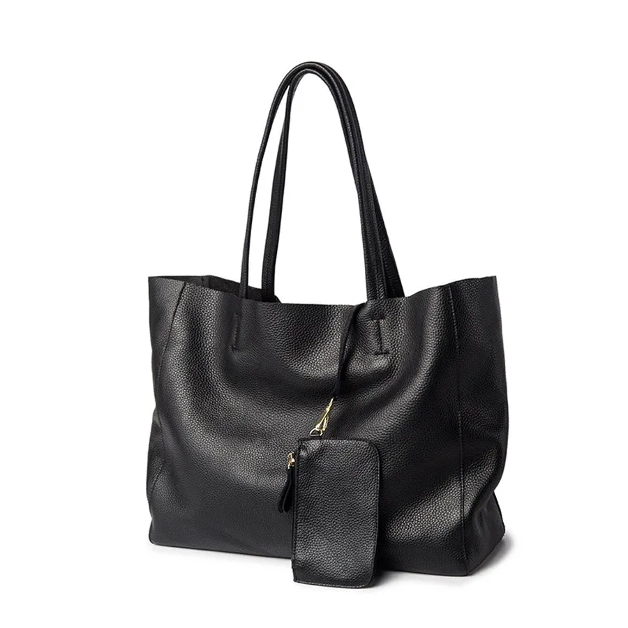 Top Cowhide Leather Women's Leather Designer Handbags Tote Purses Shoulder Bucket Bags