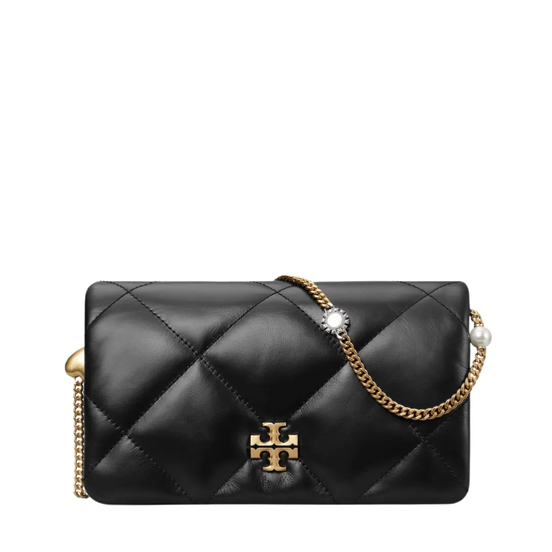 Tory Burch Kira Charm Diamond Quilt Chain Wallet
